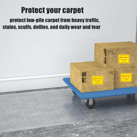 YADI low-pile carpet protector guards against dents from furniture