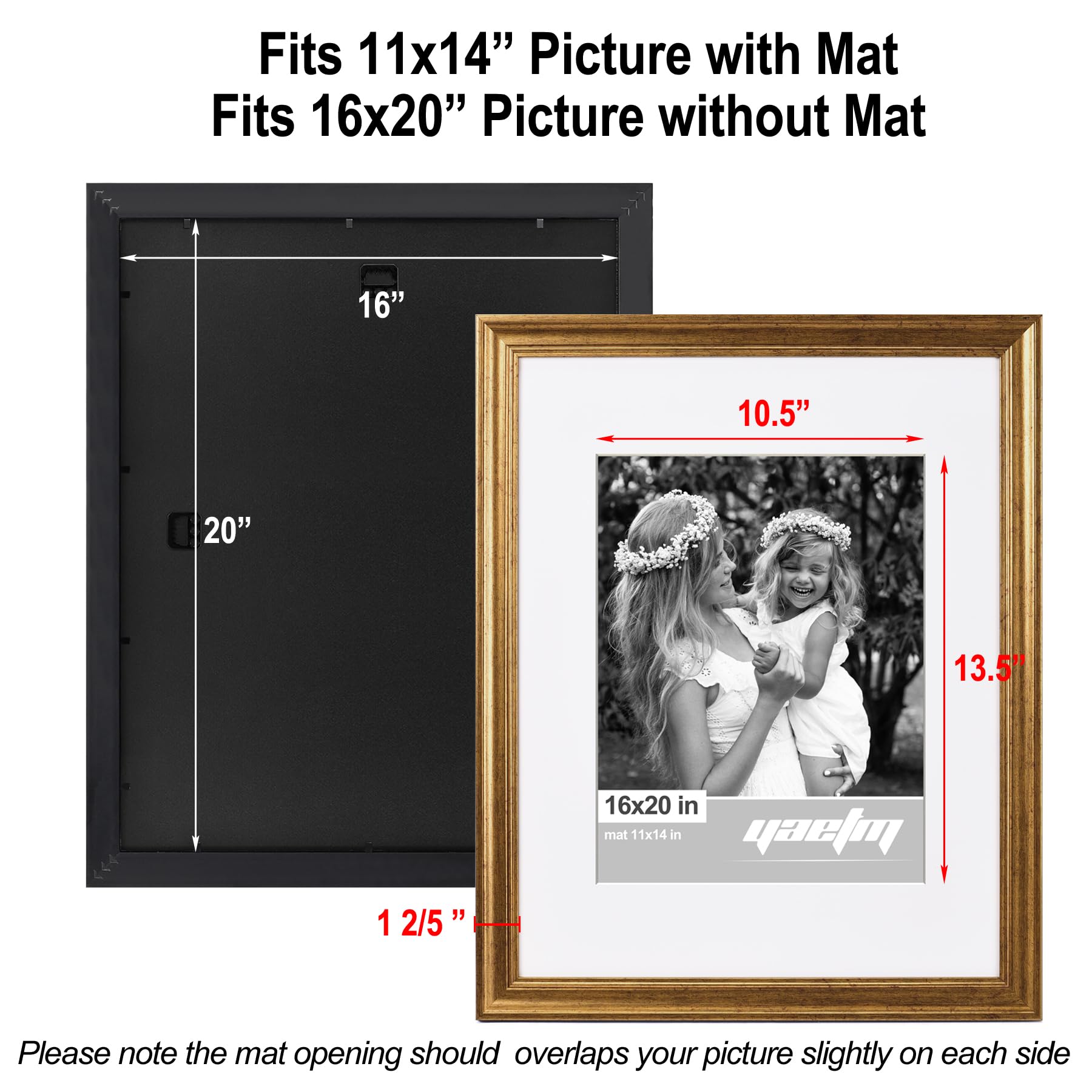 Yaetm 16x20 frame ready to show a bold poster display