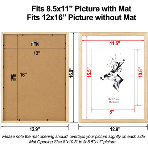 Yaetm mat opening for 8x10.5 inch photos, ideal for crisp 8.5x11 prints.