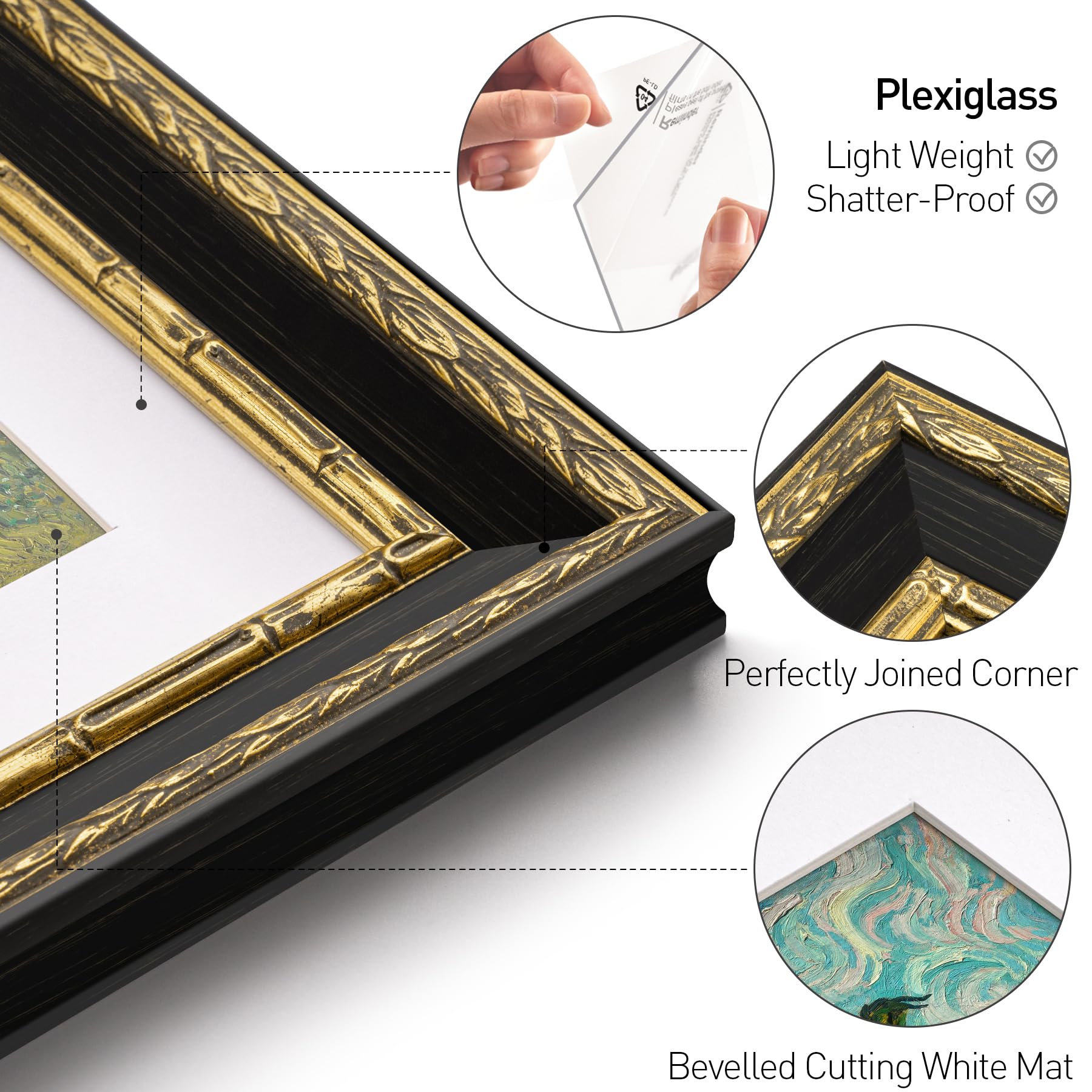 Yaetm 1.4-inch molding delivers a substantial, elegant profile.