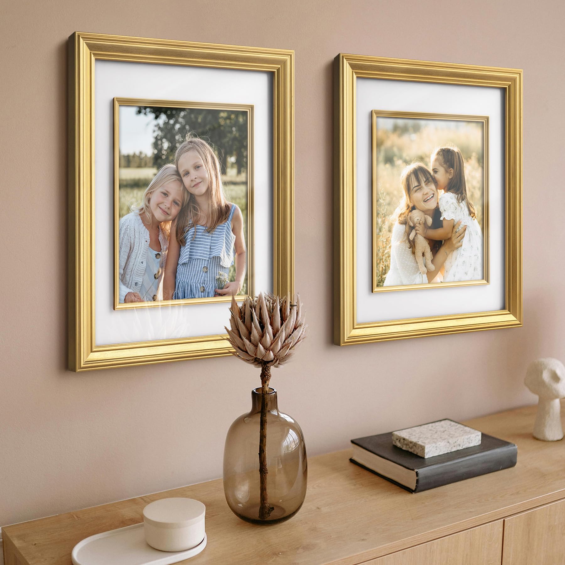Yaetm gift-ready gold frame enhances home or office décor.