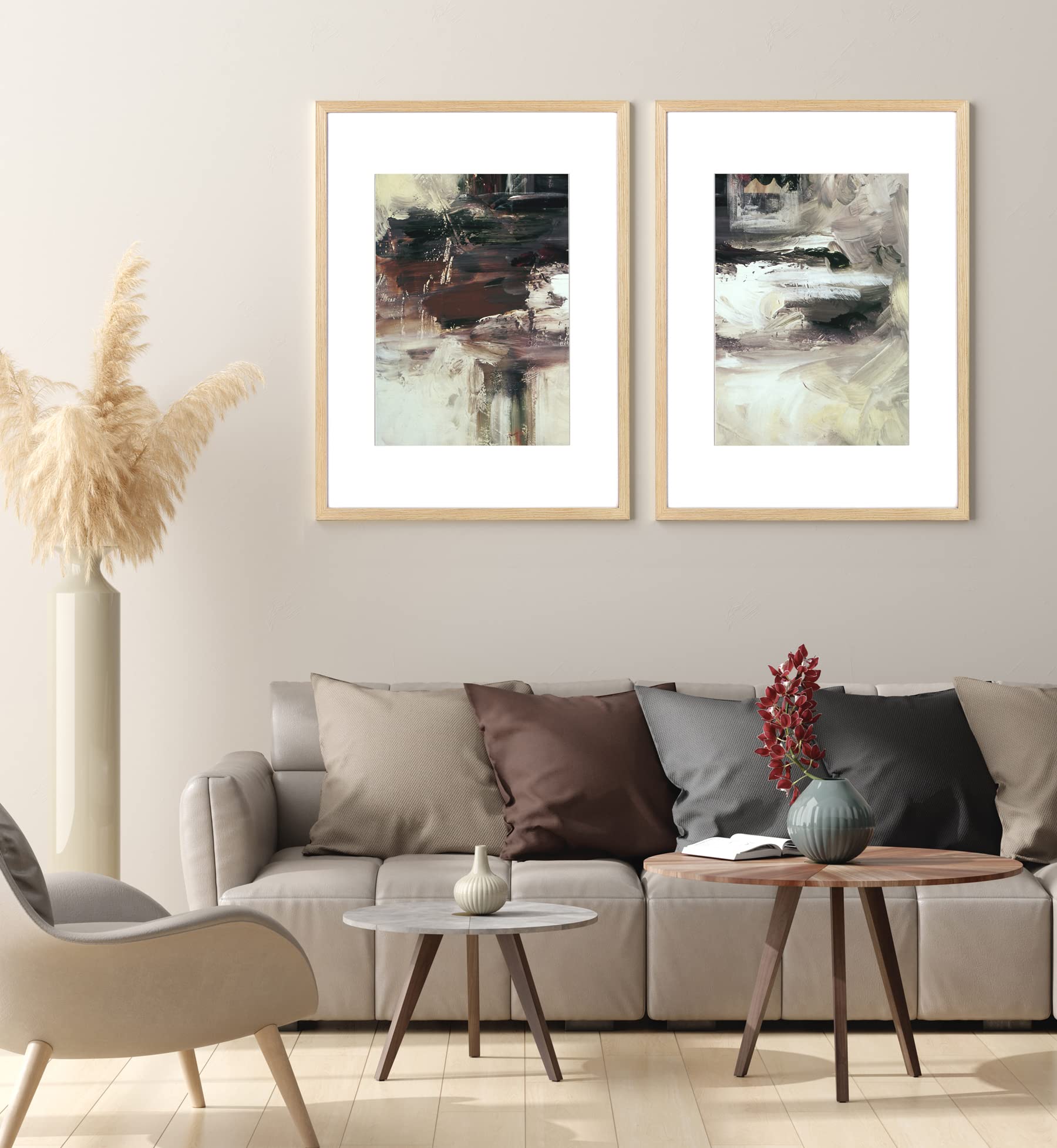 Yaetm frame shown horizontal and vertical for flexible wall layouts.