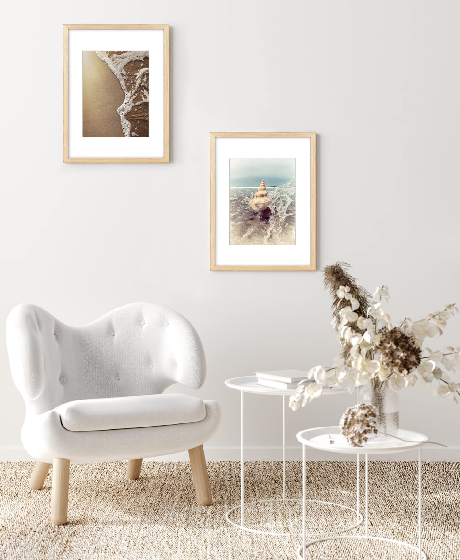 Yaetm frame includes pre-attached sawtooth hangers for easy mounting.