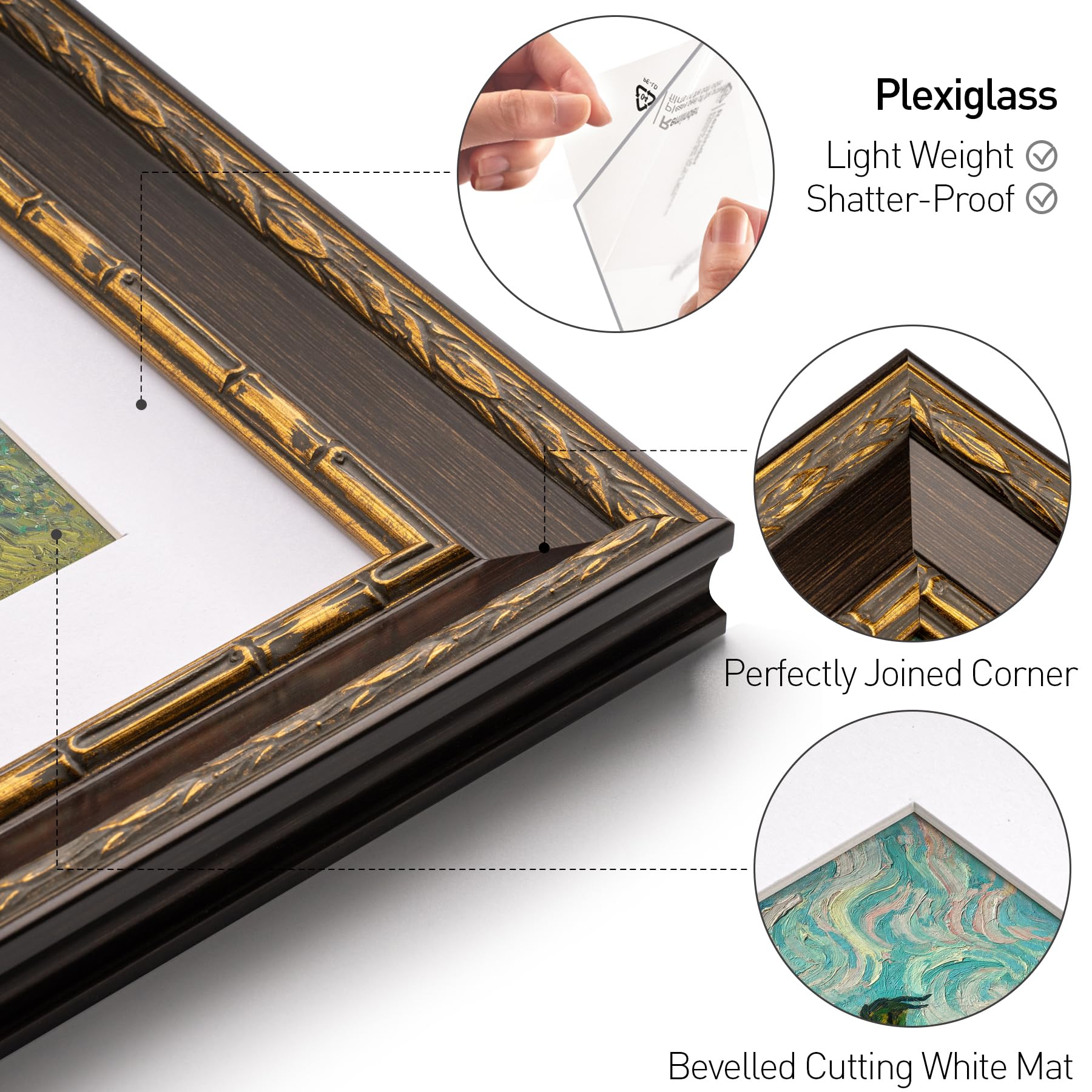 Yaetm wall-mount ready frame supports portrait or landscape layouts
