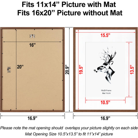 Yaetm wood frame supports horizontal and vertical orientation for versatile decor