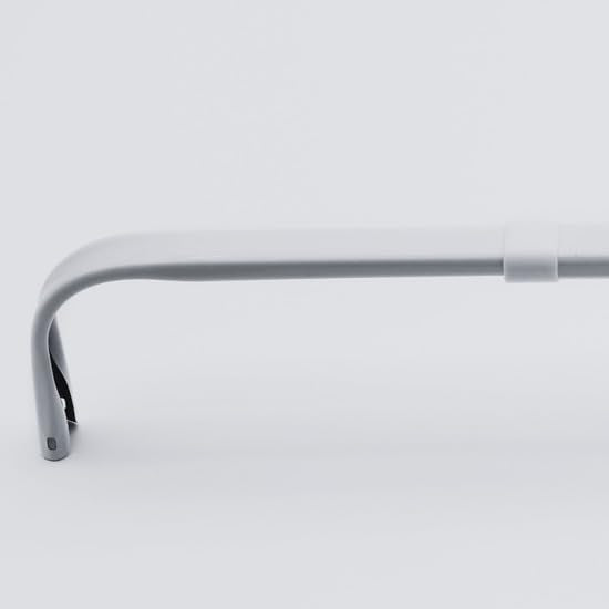 Yafa Home Fashion white curtain rod with brackets for secure mounting