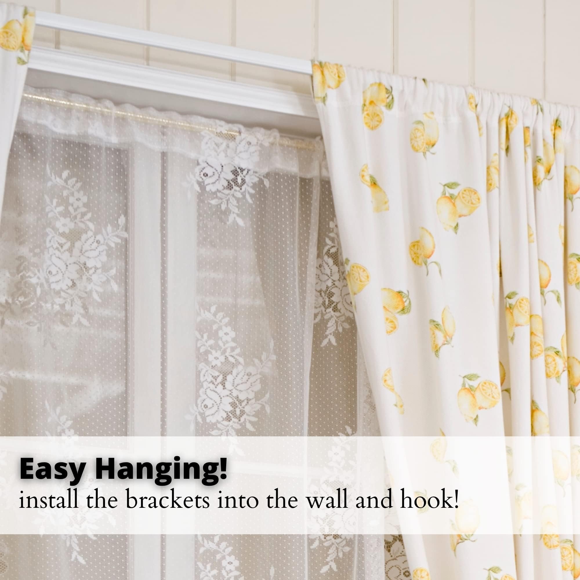 Yafa Home Fashion brackets mounted with clean white finish
