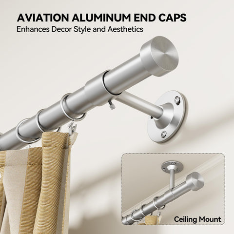 YaFex aluminium finials in silver add contemporary style.