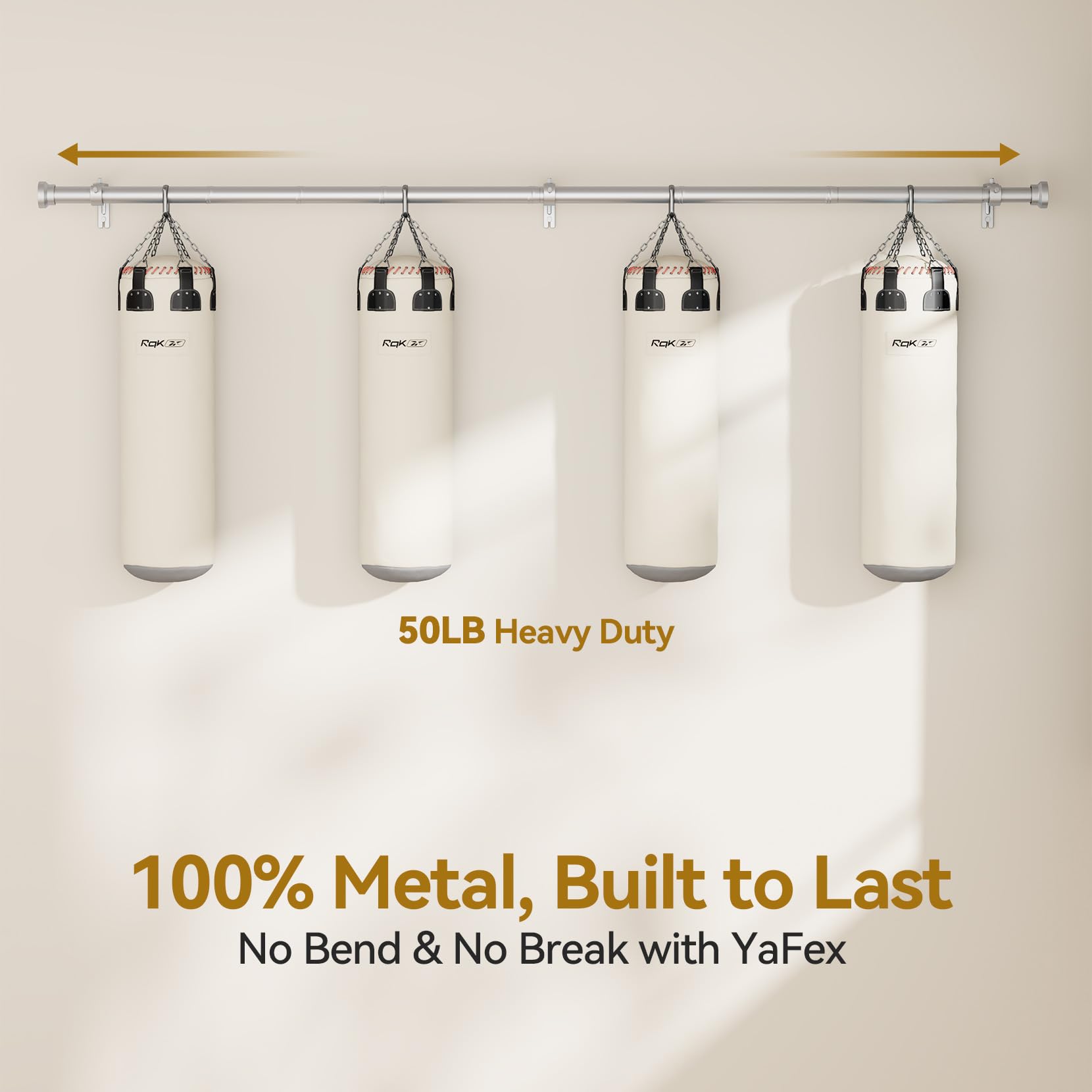 YaFex silver finish curtain rod adds modern style and smooth operation.