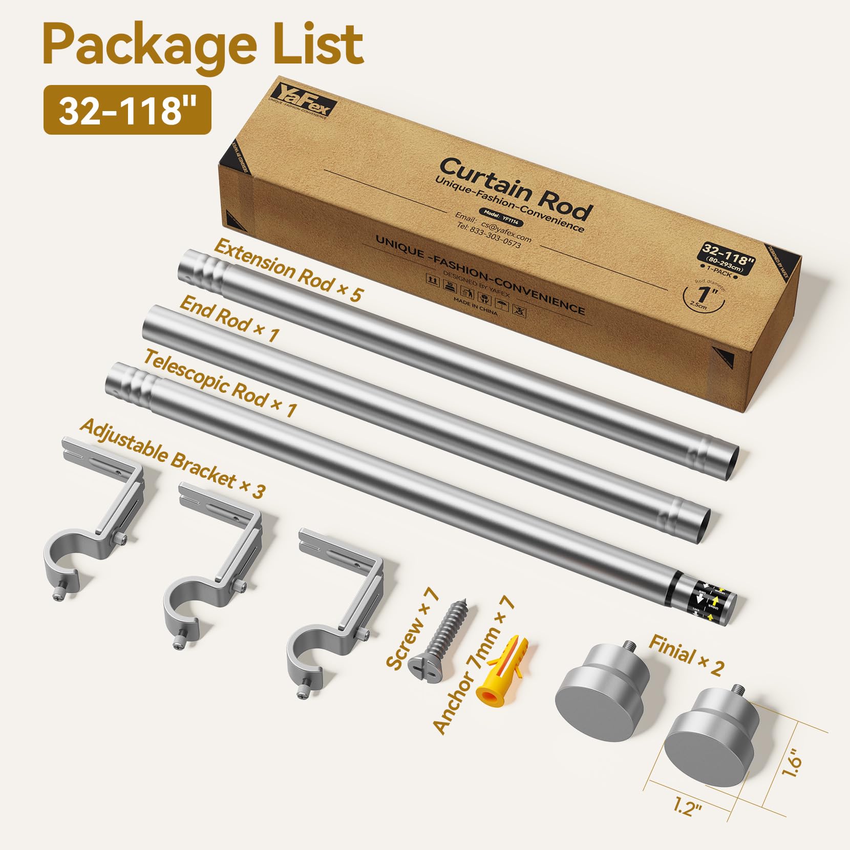 YaFex wall-mount brackets offer secure, long-lasting support.