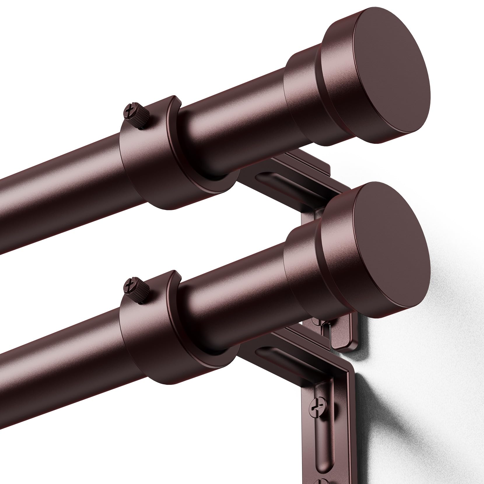 YaFex curtain rods 2-pack assembly demonstrates quick setup for secure window treatment