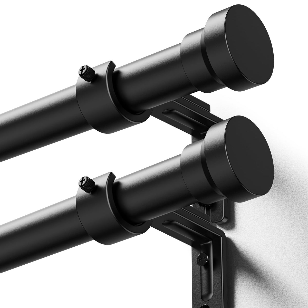 YaFex curtain rods 2-pack assembly showing easy telescoping setup for wide windows.