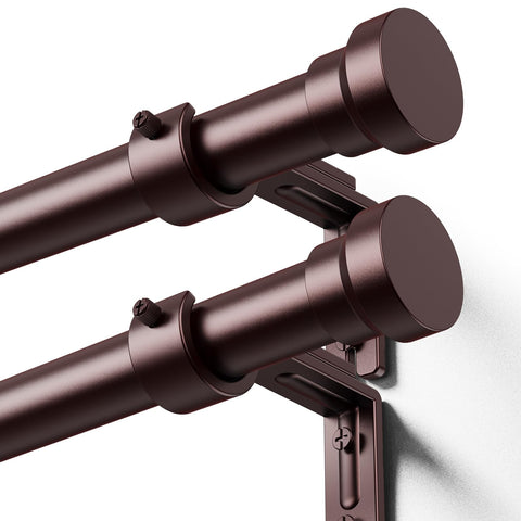 YaFex curtain rods 2-pack ready for quick assembly and adjustable fit.