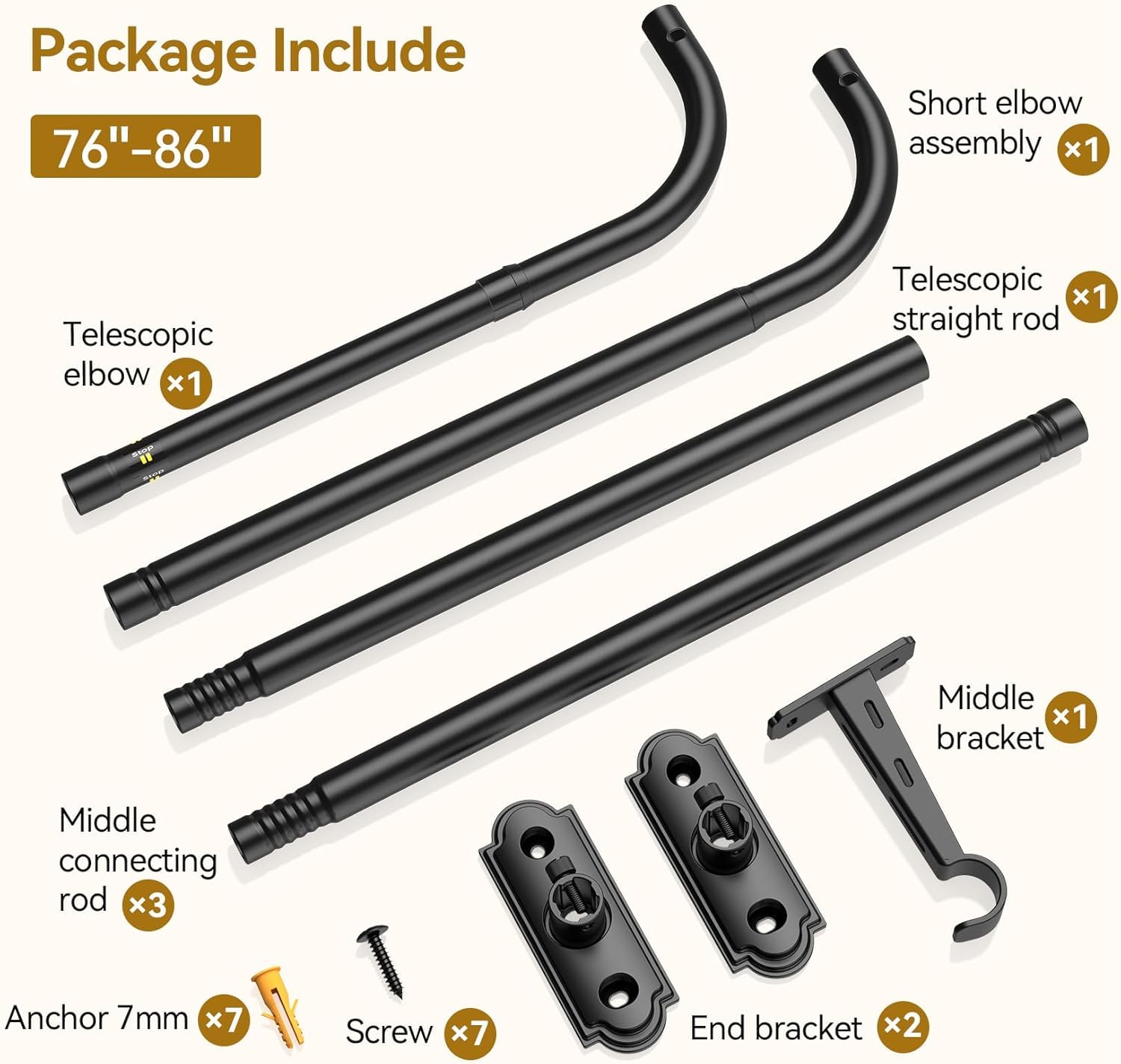 YaFex easy 3-step install with brackets and anchors included