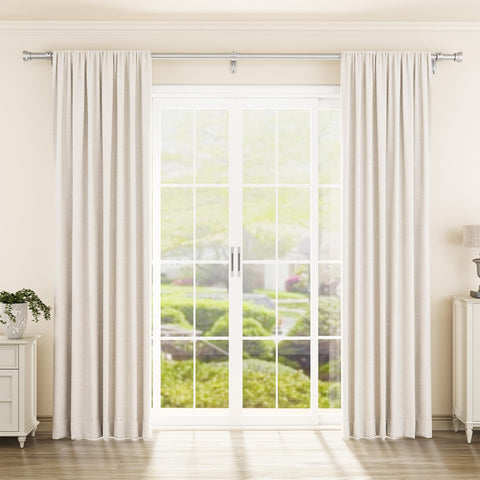 YaFex heavy-duty 1-inch rod supports heavy drapes with durable everyday use.