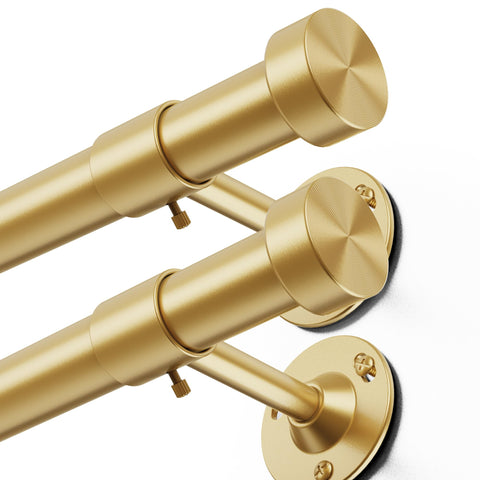 YaFex heavy-duty curtain rod assembly demonstrates connected sections for 32 to 120 inch spans