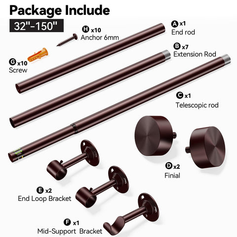 YaFex complete kit with brackets, screws, and anchors.