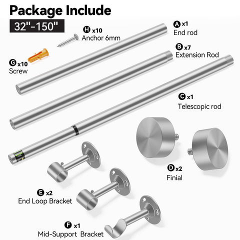 YaFex complete kit includes brackets, screws, and anchors for quick setup.