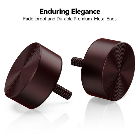 YaFex aluminum finials with antique bronze finish.