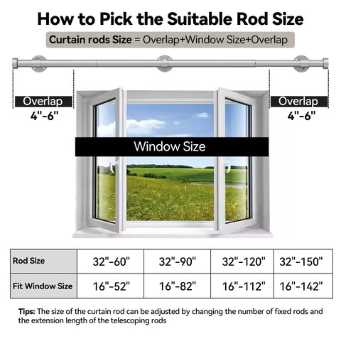YaFex versatile rod suits living rooms, bedrooms, doors, and patios.
