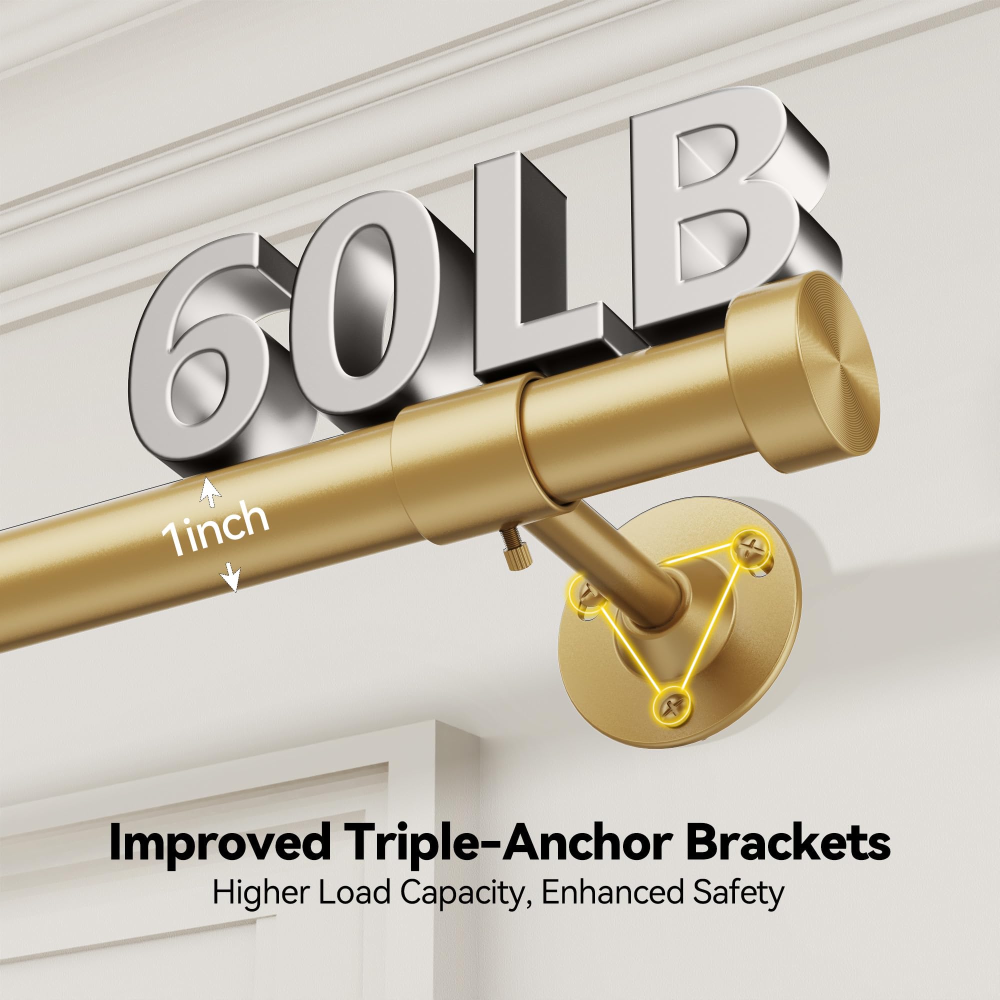 YaFex three-piece rod assembly enables easy width adjustment and quick setup