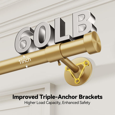 YaFex triple-anchor brackets provide 360-degree grip for secure drapery