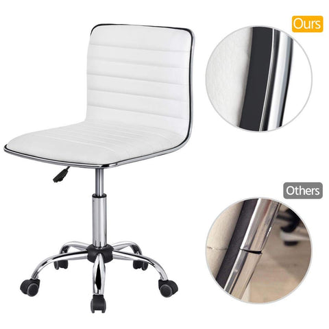 Yaheetech ergonomic curved backrest supporting upright posture.