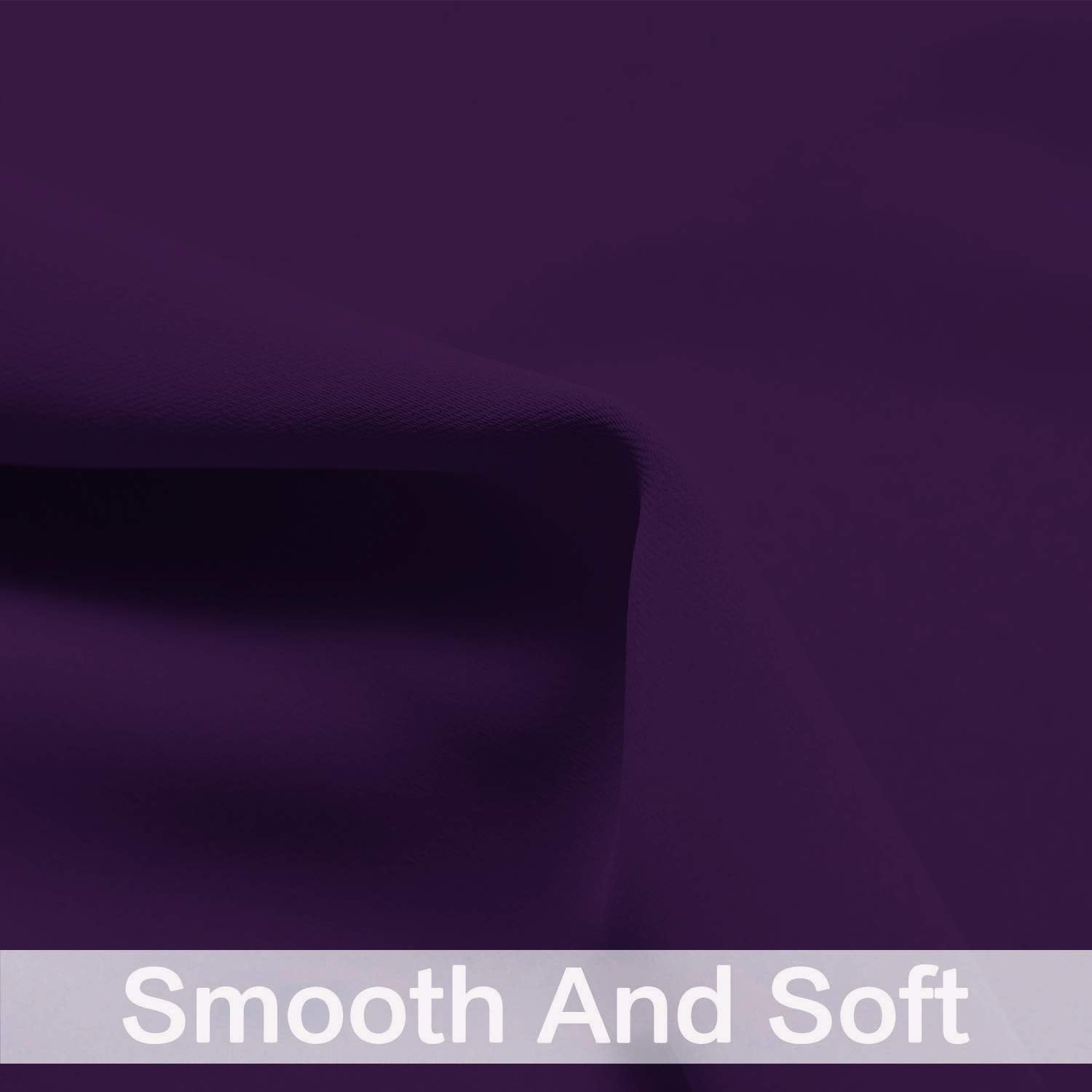 Yakamok purple blackout panels, sun-blocking coverage for brighter mornings and energy savings.