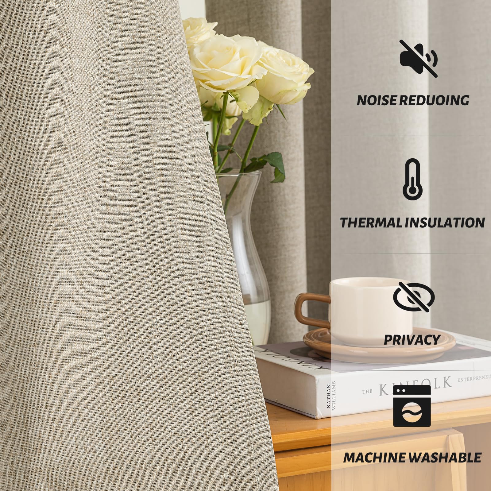 Yakamok living room and bedroom curtains add texture and style