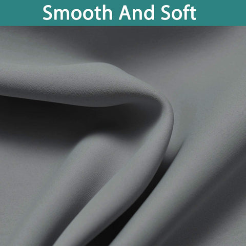 Yakamok silvery-grommets 52in panel grey; easy hanging and smooth sliding.