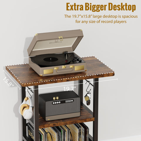 YAKANJ adjustable feet help level the stand on uneven floors.