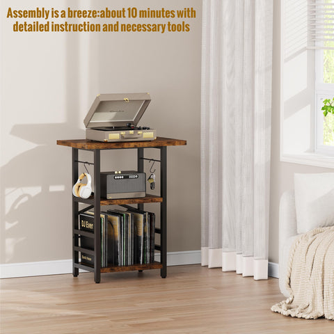 YAKANJ integrated LED light adds a soft glow for vinyl night sessions.