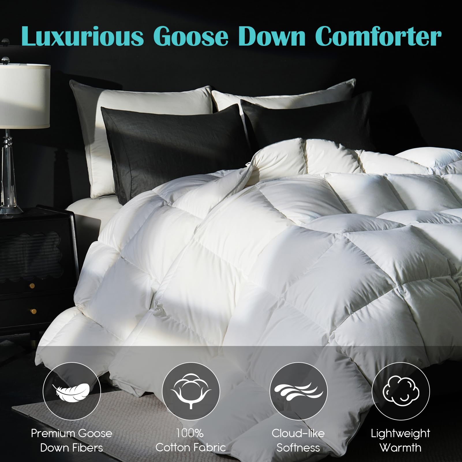Yalamila duvet insert with 8 loops for secure fit and balanced warmth