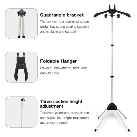 YALANMEI three-stage adjustable rods enable customized height for any wardrobe.