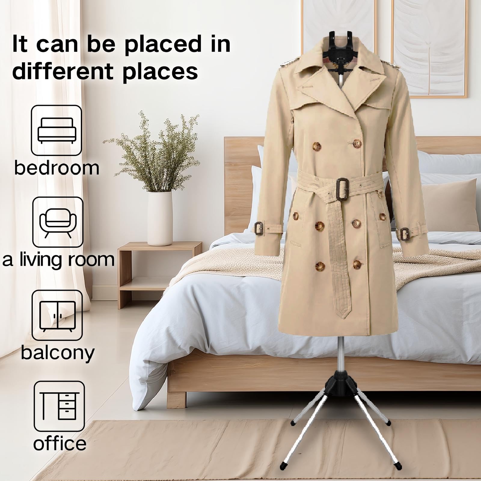 YALANMEI portable and foldable design fits small spaces or travel gear.