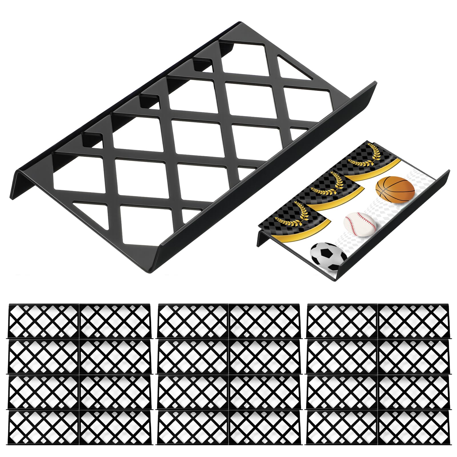 Yalikop trading card display riser stand showcases cards clearly from multiple angles