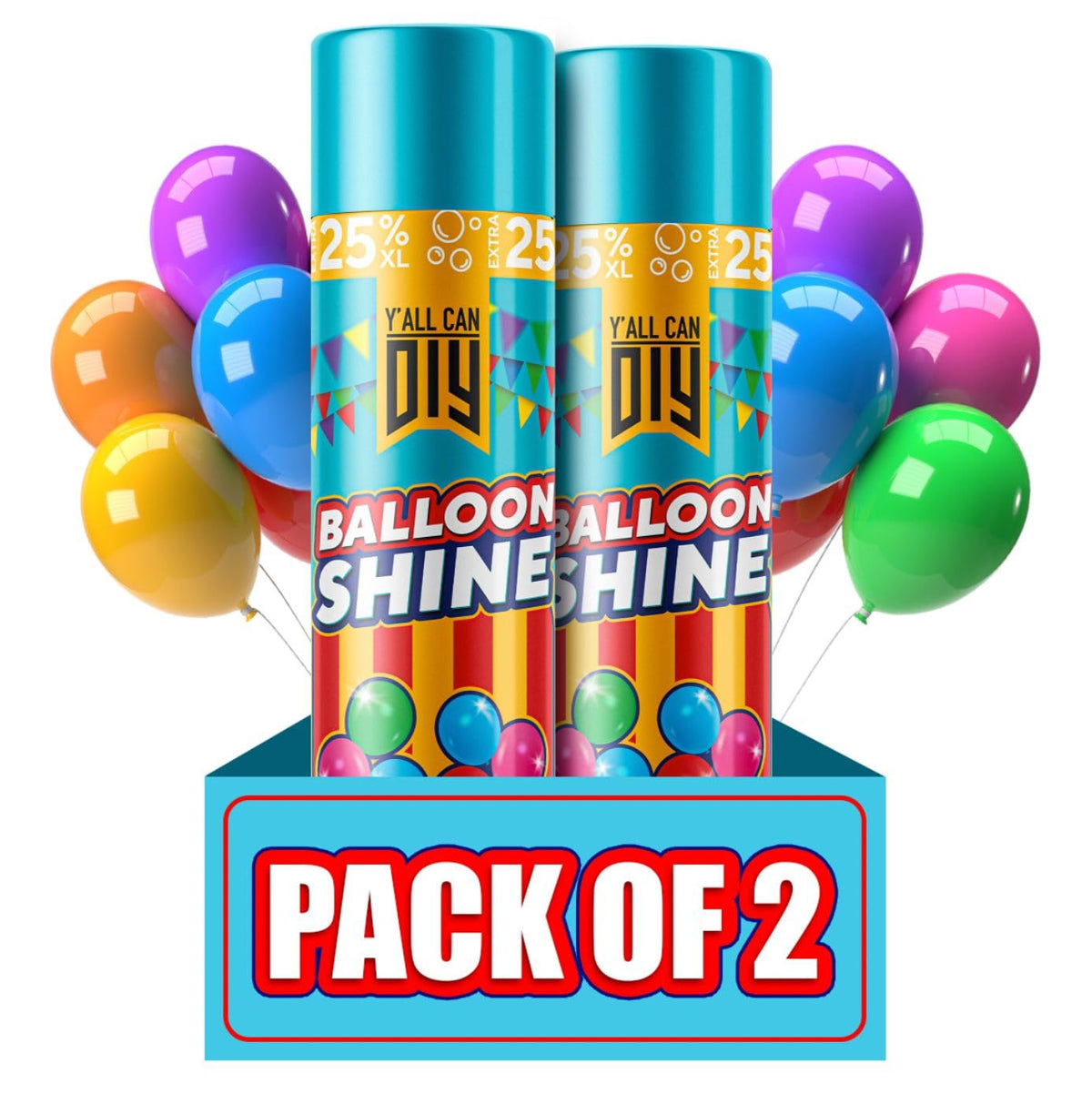 Y'allCanDiy Balloon Shine Spray high-gloss finish for vibrant, long-lasting balloons