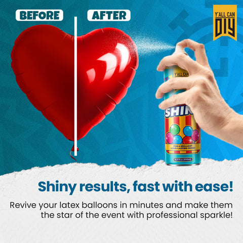 Packaging box of YallCandiy Balloon Shine Spray 4-pack