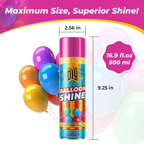 Two-pack packaging of Y'allCanDiy Balloon Shine Spray for easy storage