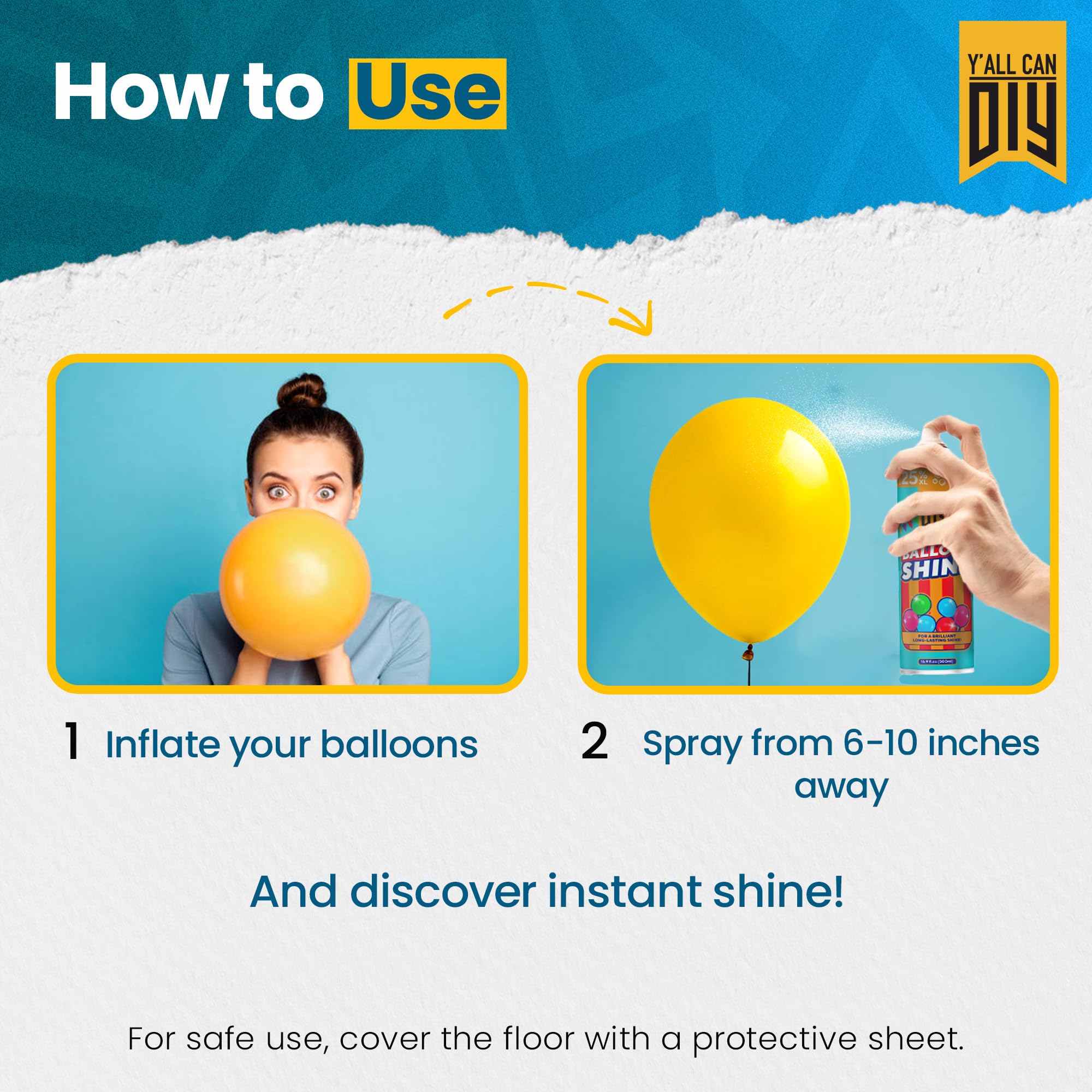 Y'allCanDiy Balloon Shine Spray ideal for weddings and events