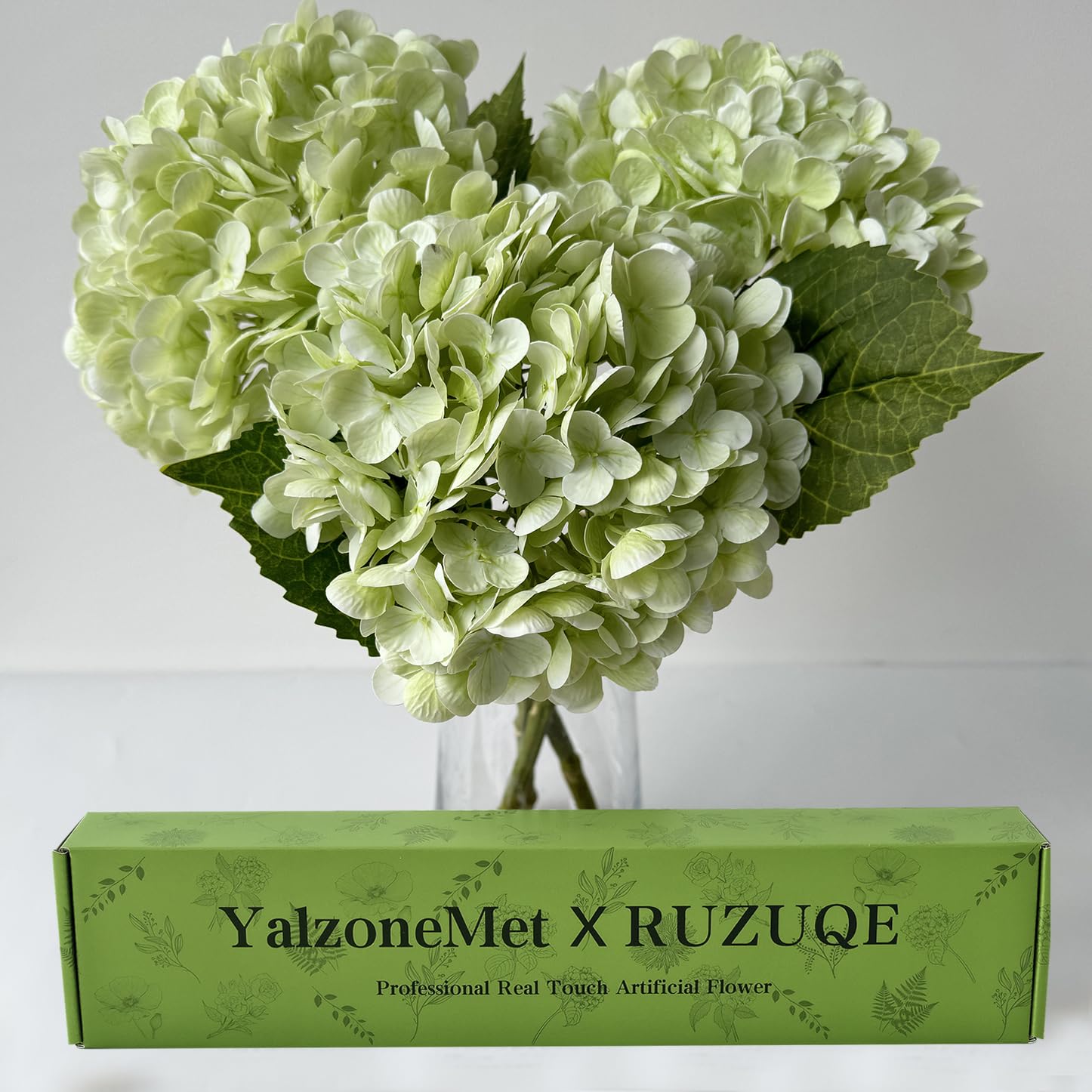 YalzoneMet RUZUQE hydrangea bloom with lifelike petals for home decor