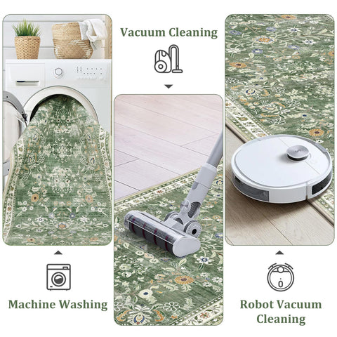 Yamaziot non-slip rubber backing keeps the rug in place.