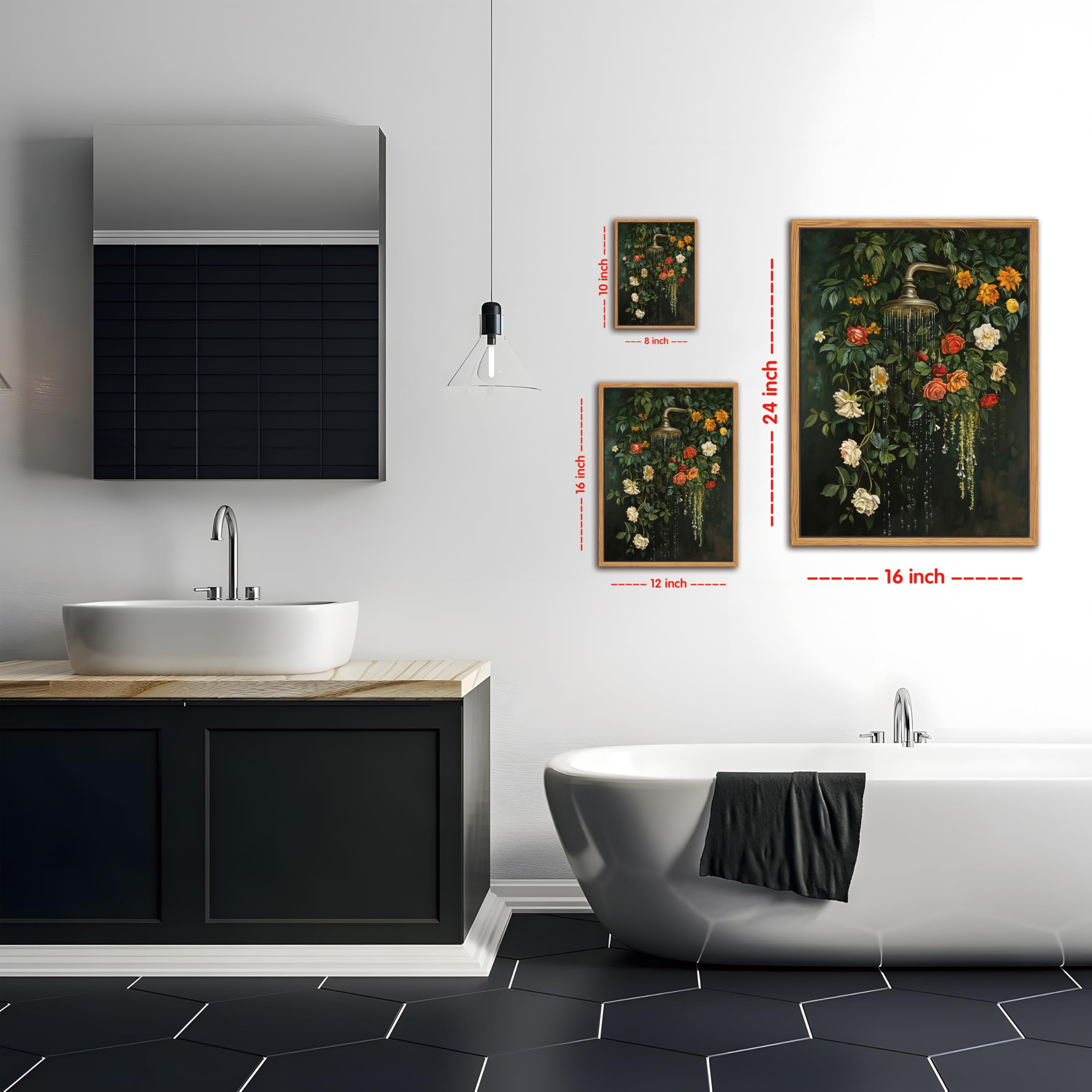 Yaneiro canvas print of cascading roses brightens spaces with a graceful water-inspired vibe.
