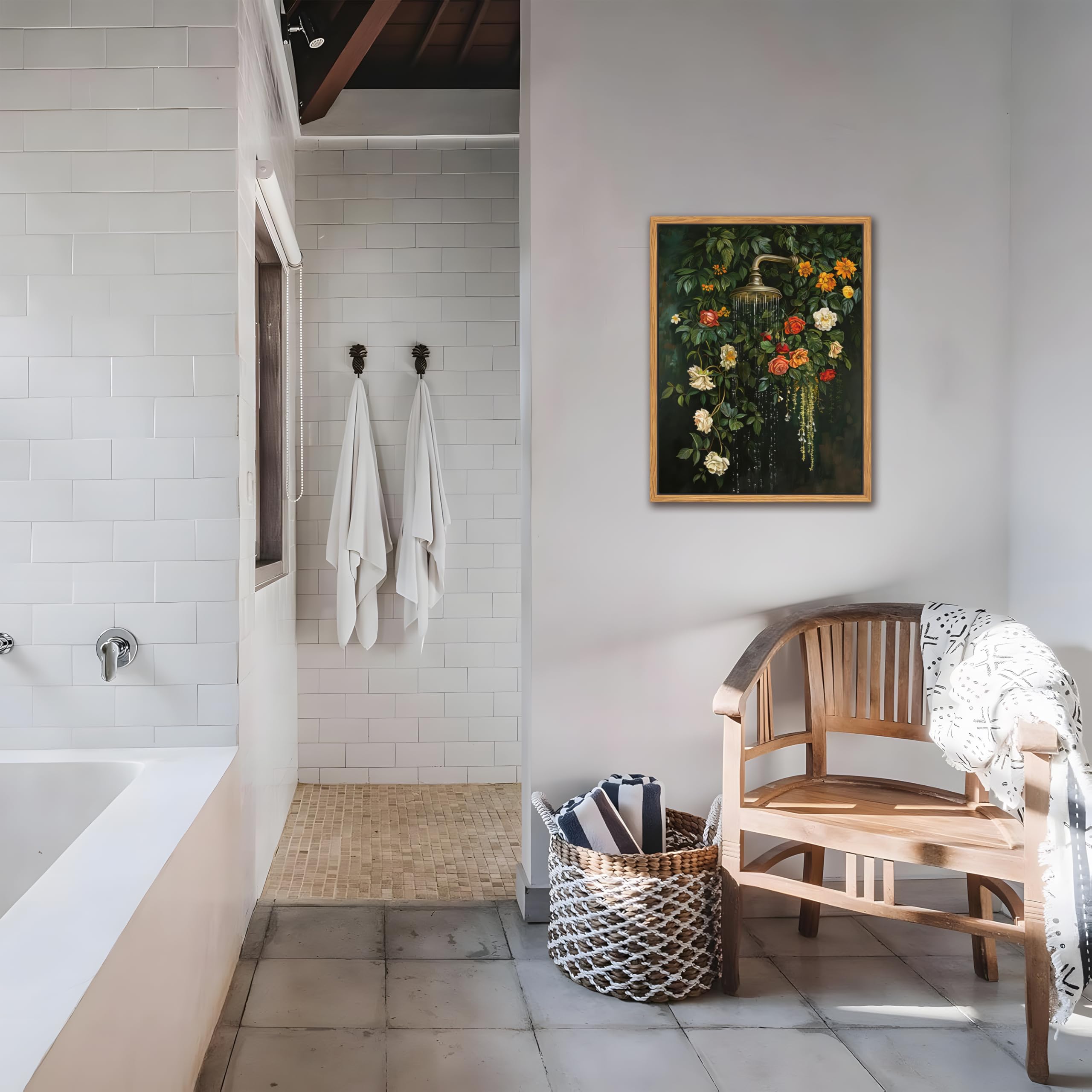 Yaneiro perfect statement piece above a bathtub or in living rooms.