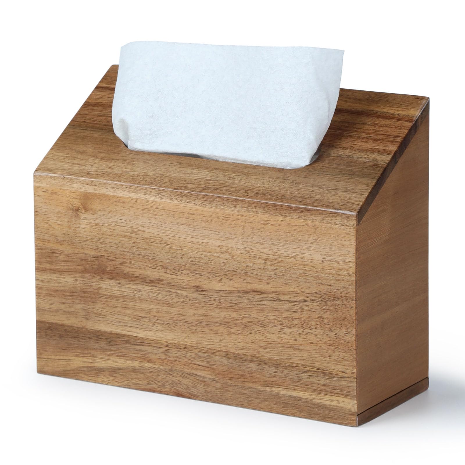 YANGQIHOME Acacia towel box cover fits Kleenex boxes for tidy tissues.