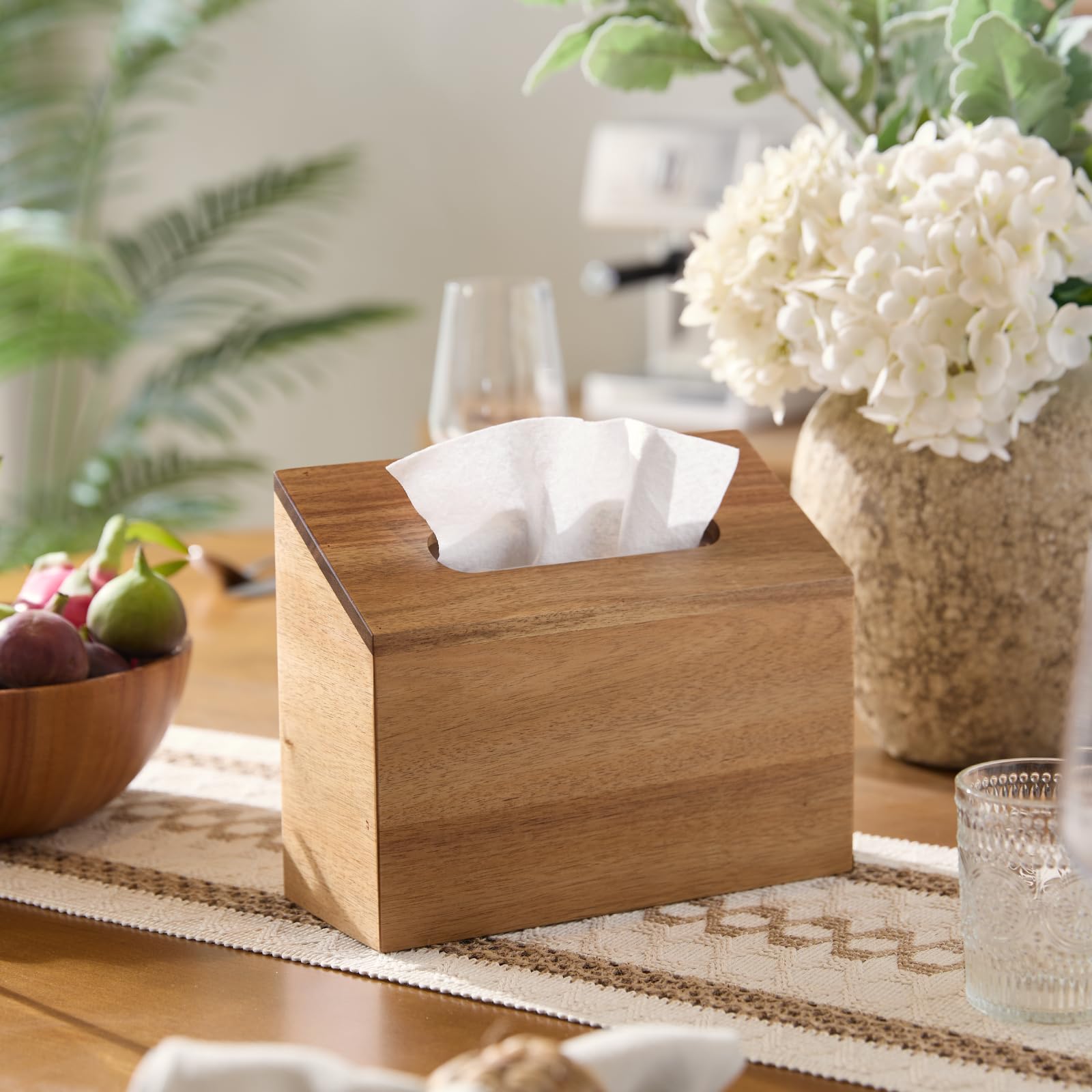 YANGQIHOME acacia wood grain finish adds rustic charm to any space.