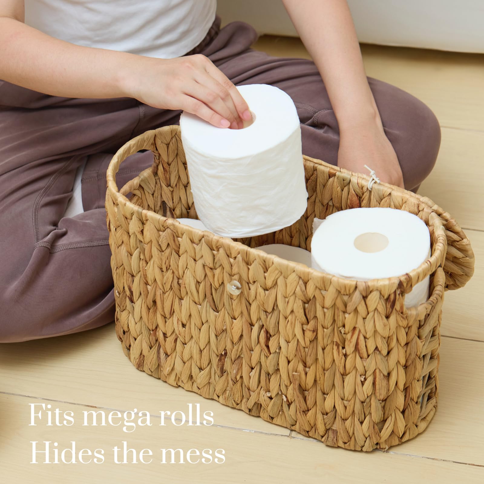 YANGQIHOME free-standing holder fits tight spaces while staying stylish.