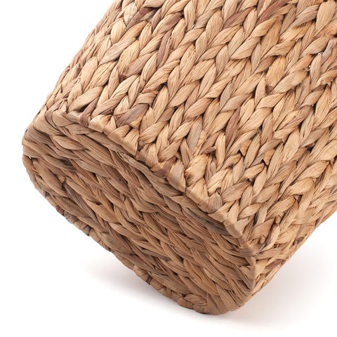 YangqiHome handwoven wicker organizer basket in a cozy living room.