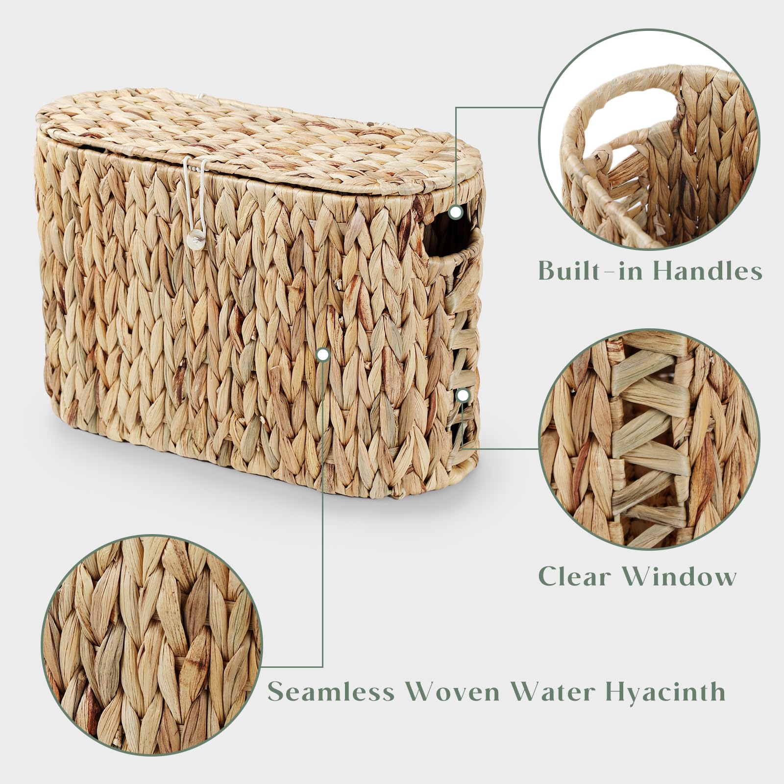 YANGQIHOME natural material emphasizes sustainable, handwoven craftsmanship.