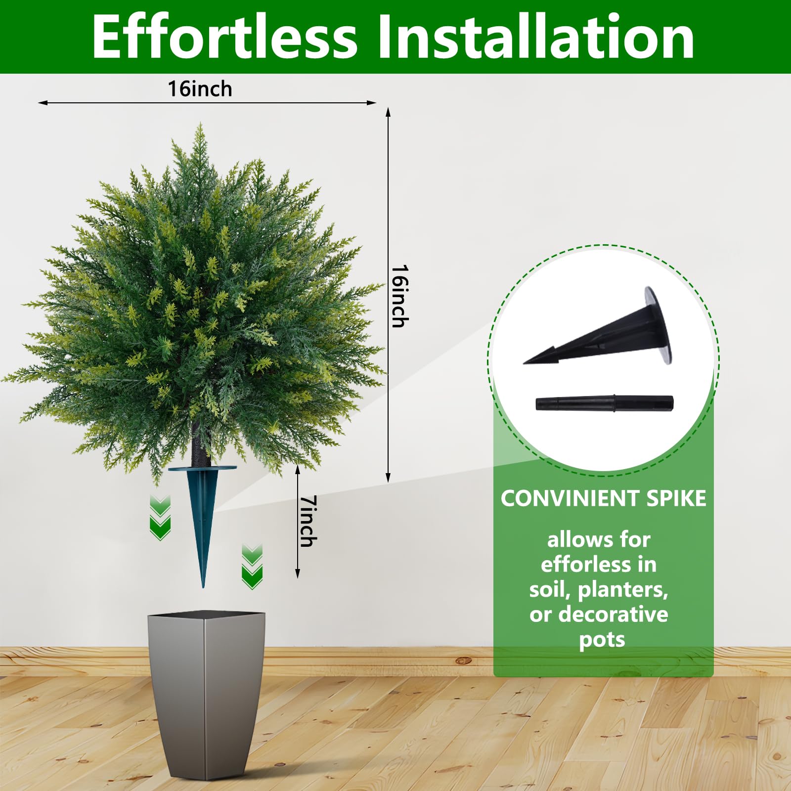 Yangrass outdoor topiary on front porch adds instant welcoming charm.
